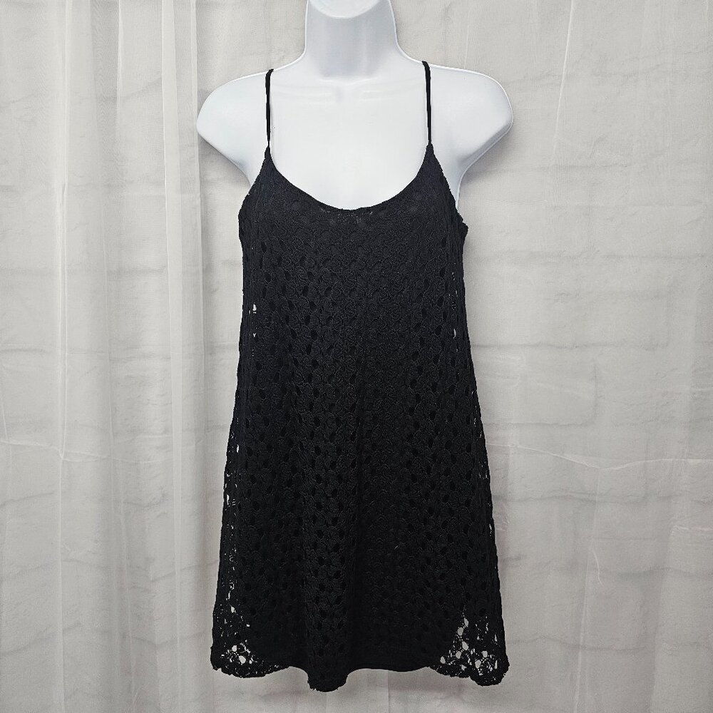 MmMmMm Tank Black Crochet Lace Fairy Whimsigoth S
